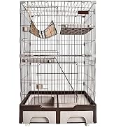 Amazon | kaitou キャットケージ 大型 3段 ロック トイレ 収納 多頭